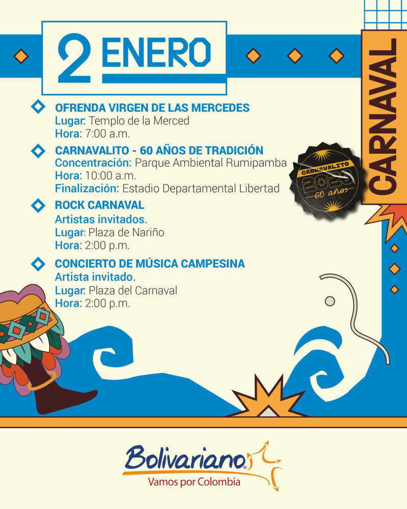 programación de festival de negros y blancos