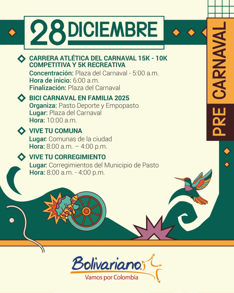programación de festival degros y blancos