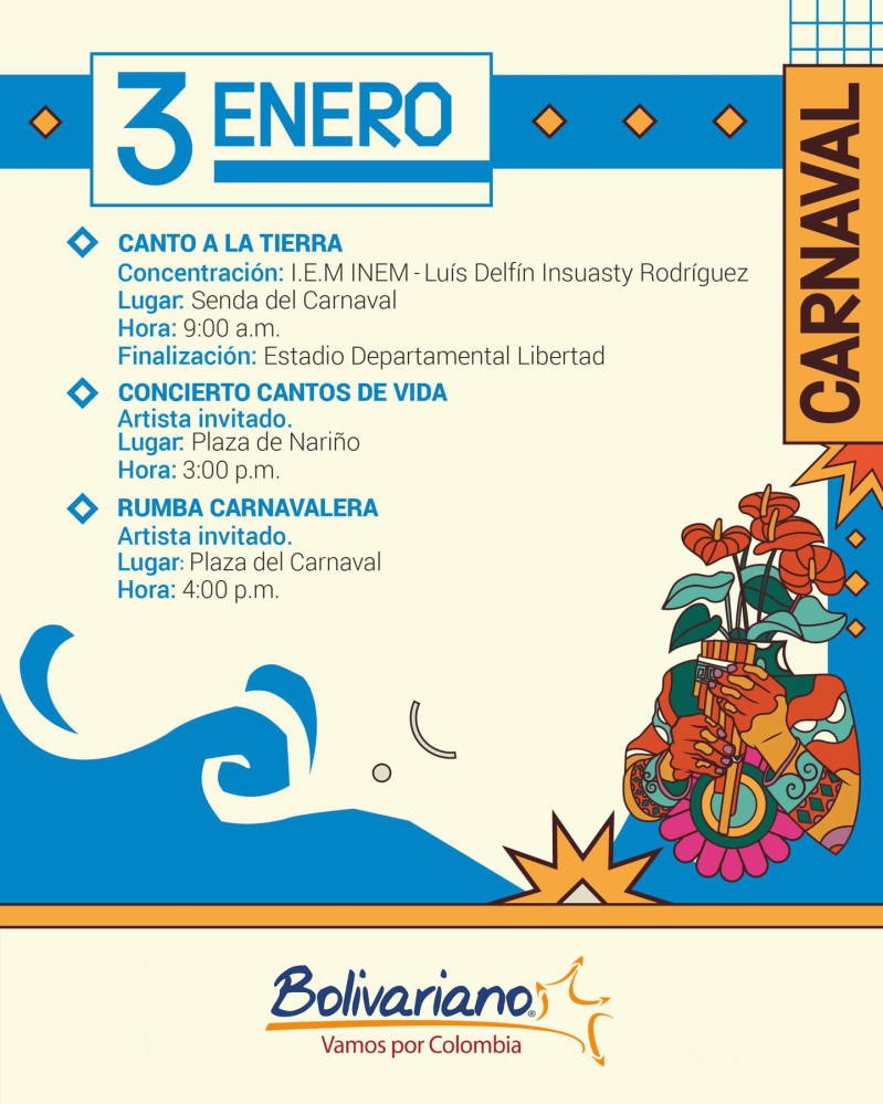 programación de festival de negros y blancos