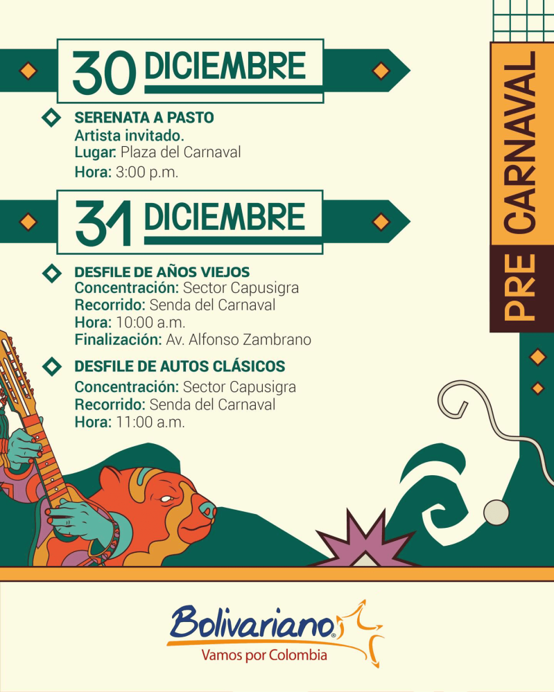 programación de festival de negros y blancos