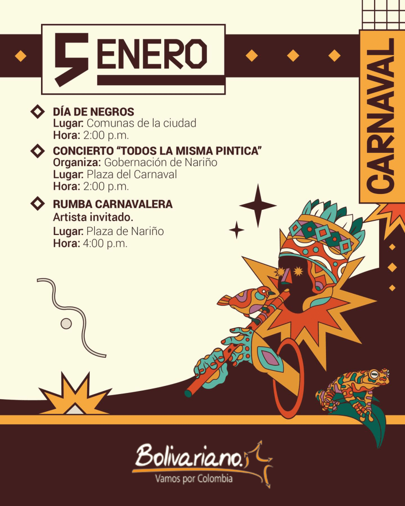 programación de festival de negros y blancos