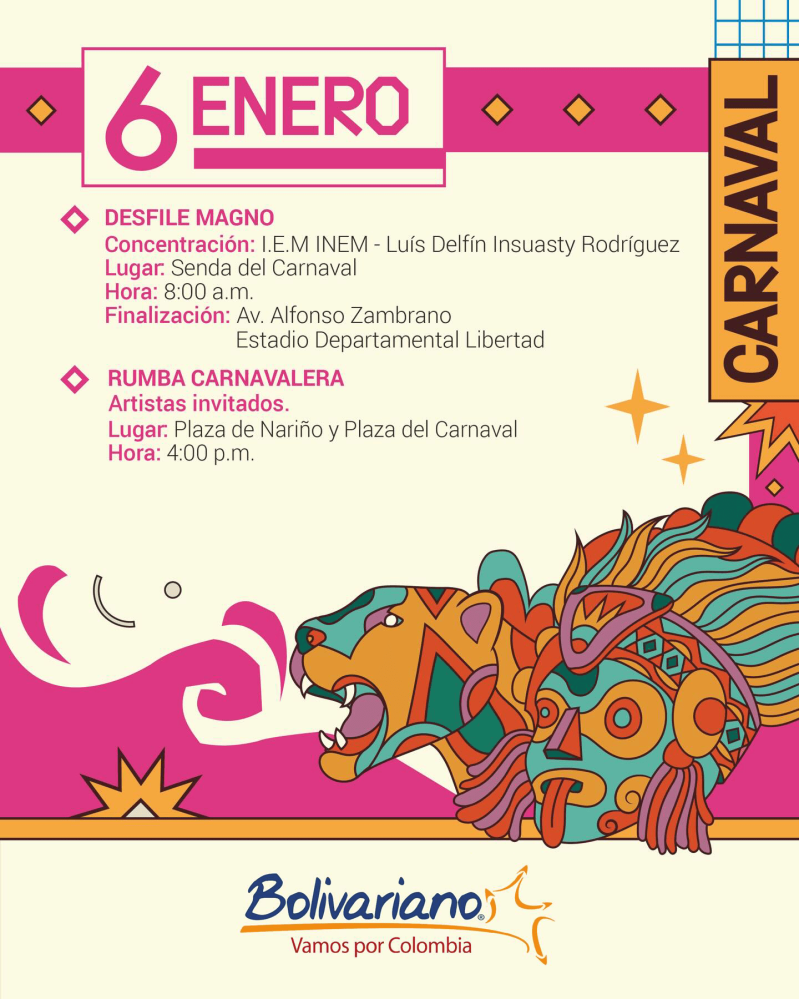 programación de festival de negros y blancos