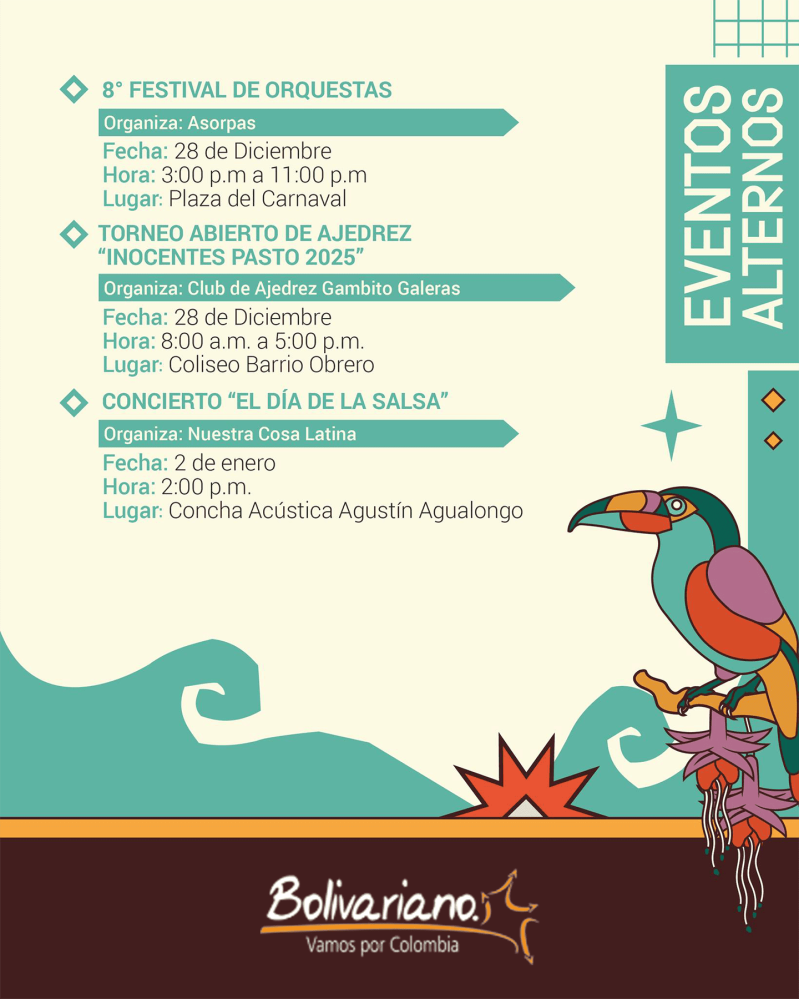 programación de festival de negros y blancos